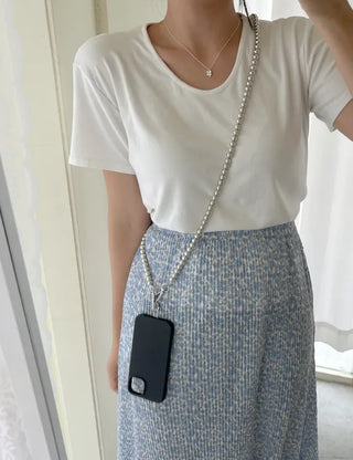 Bead phone strap cellphone cord necklace cross strap