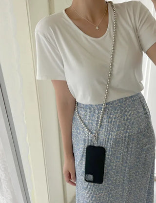 Bead phone strap cellphone cord necklace cross strap