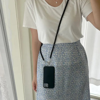 Bead phone strap cellphone cord necklace cross strap