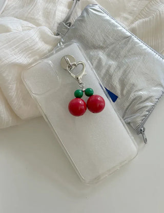 Big Cherry Bead Keyring Bead Phone Strap Keychain