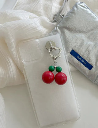 Big Cherry Bead Keyring Bead Phone Strap Keychain