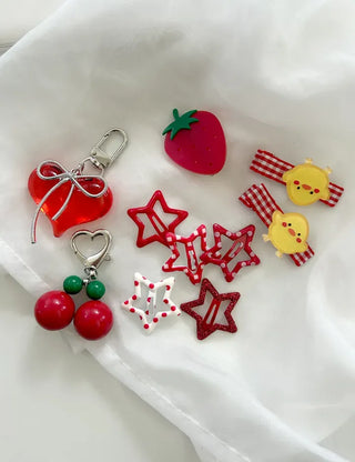 Big Cherry Bead Keyring Bead Phone Strap Keychain