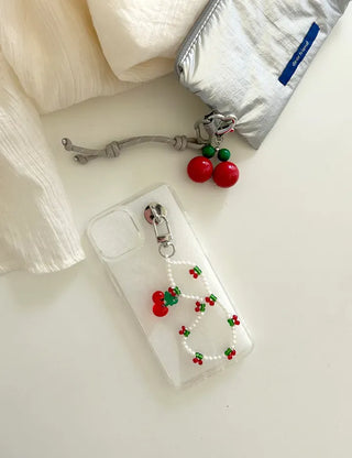 Big Cherry Bead Keyring Bead Phone Strap Keychain