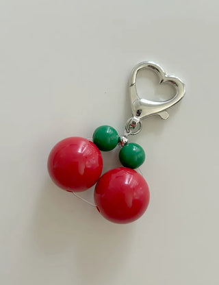 Big Cherry Bead Keyring Bead Phone Strap Keychain