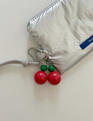 Big Cherry Bead Keyring Bead Phone Strap Keychain