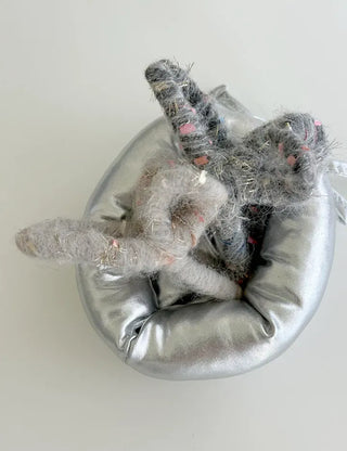 Glitter knit large twisted updo hair clip