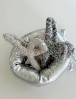 Glitter knit large twisted updo hair clip