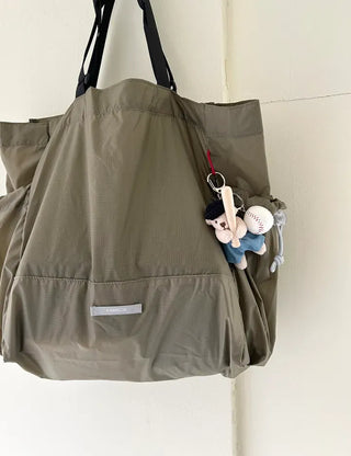 Baseball Teddy Bear Keyring Bag Decor Couple Keyholder