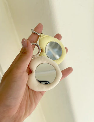 Heart cushion mirror keyring bag decorating mini mirror