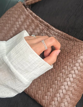 Silver 925 Roller Silver Ball Bead Ring Women's Bold Ring