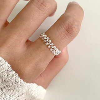 Silver 925 Roller Silver Ball Bead Ring Women's Bold Ring
