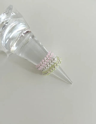 Silver 925 Roller Silver Ball Bead Ring Women's Bold Ring