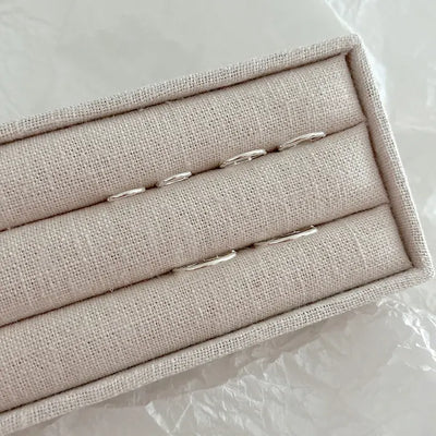 925 Silver Size 3 Basic Simple Silver Hoop Earrings