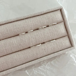 925 Silver Size 3 Basic Simple Silver Hoop Earrings