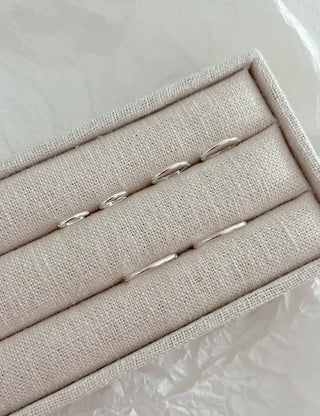 925 Silver Size 3 Basic Simple Silver Hoop Earrings
