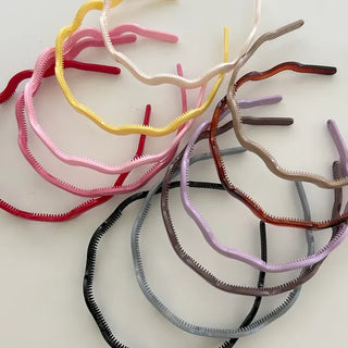 1+1 Wavy Slim Headband Acrylic Basic Hairband