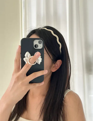 1+1 Wavy Slim Headband Acrylic Basic Hairband