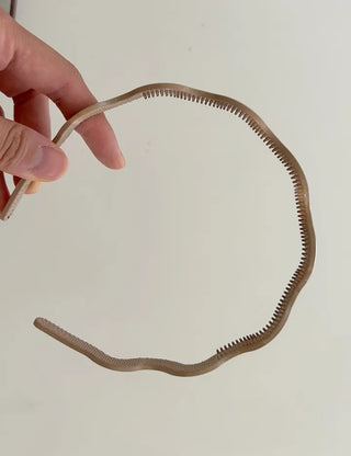 1+1 Wavy Slim Headband Acrylic Basic Hairband