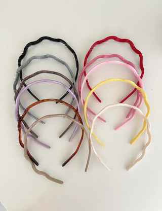1+1 Wavy Slim Headband Acrylic Basic Hairband