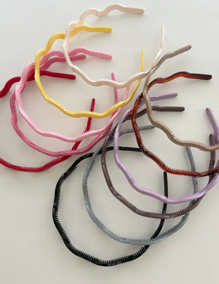 1+1 Wavy Slim Headband Acrylic Basic Hairband