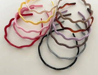 1+1 Wavy Slim Headband Acrylic Basic Hairband