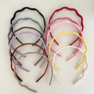 1+1 Wavy Slim Headband Acrylic Basic Hairband