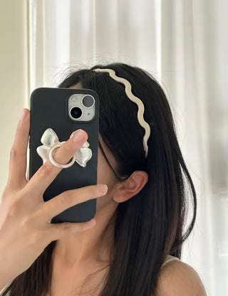 1+1 Wavy Slim Headband Acrylic Basic Hairband