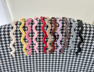1+1 Wavy Slim Headband Acrylic Basic Hairband