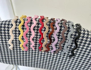 1+1 Wavy Slim Headband Acrylic Basic Hairband