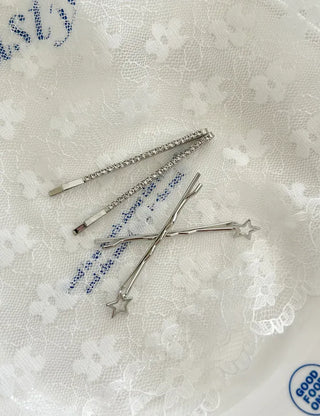 Star Cubic Bobbin Piece Set Daily Kitsch Hairpins