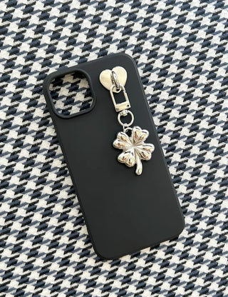 Metal four-leaf clover keyring metal phone strap car key holder