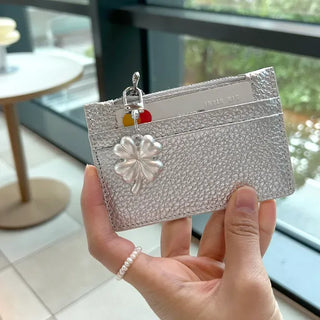 Metal four-leaf clover keyring metal phone strap car key holder