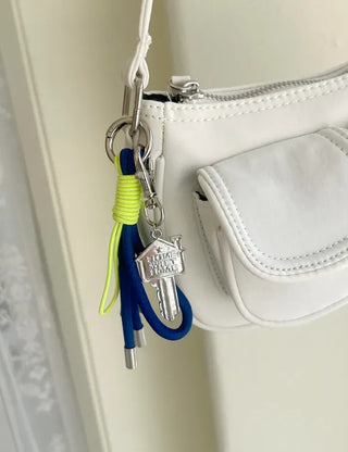 Lettering Metal Keyring Key Heart 2 Types Keyholder Bag Charm