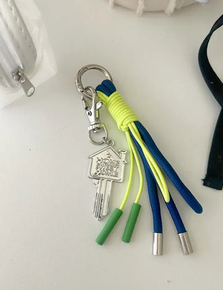 Lettering Metal Keyring Key Heart 2 Types Keyholder Bag Charm