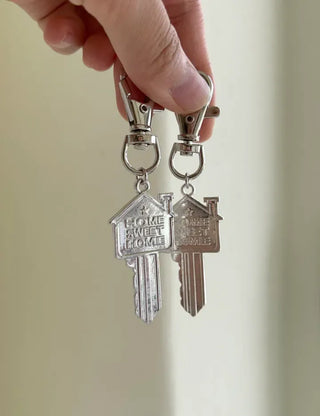 Lettering Metal Keyring Key Heart 2 Types Keyholder Bag Charm