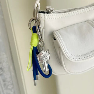 Lettering Metal Keyring Key Heart 2 Types Keyholder Bag Charm