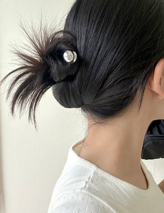 Simple Metal Hairpin with Cubic Cubic Updo Hairpin