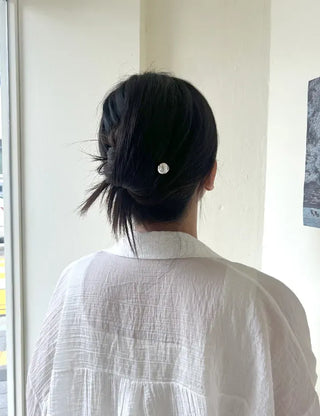 Simple Metal Hairpin with Cubic Cubic Updo Hairpin
