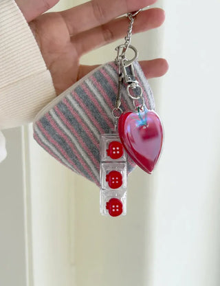 Heart Tomato Bag Keyring Fruit Acrylic Phone Strap