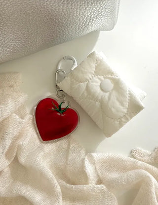 Heart Tomato Bag Keyring Fruit Acrylic Phone Strap