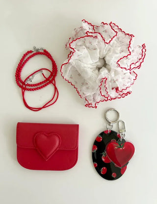 Heart Tomato Bag Keyring Fruit Acrylic Phone Strap