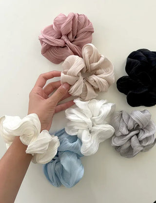 Drawing chiffon scrunchie hair tie hair scrunchie