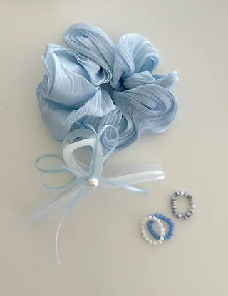 Drawing chiffon scrunchie hair tie hair scrunchie