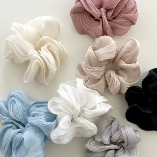 Drawing chiffon scrunchie hair tie hair scrunchie