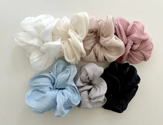 Drawing chiffon scrunchie hair tie hair scrunchie