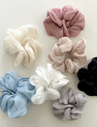 Drawing chiffon scrunchie hair tie hair scrunchie