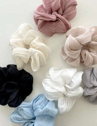 Drawing chiffon scrunchie hair tie hair scrunchie