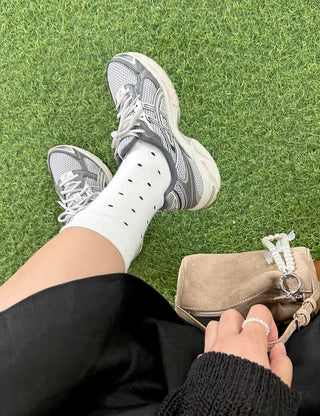 Daily women's ribbed pattern fashion mid-calf socks