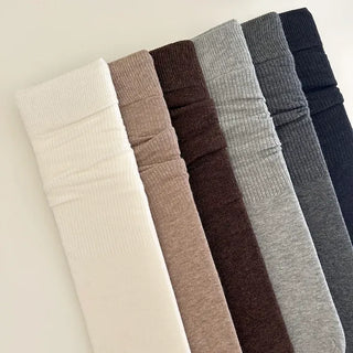 Daily women's ribbed pattern fashion mid-calf socks