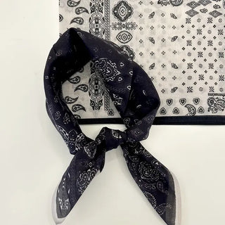 Silk 70 Paisley Scarf Dot Hair Bandana Handkerchief